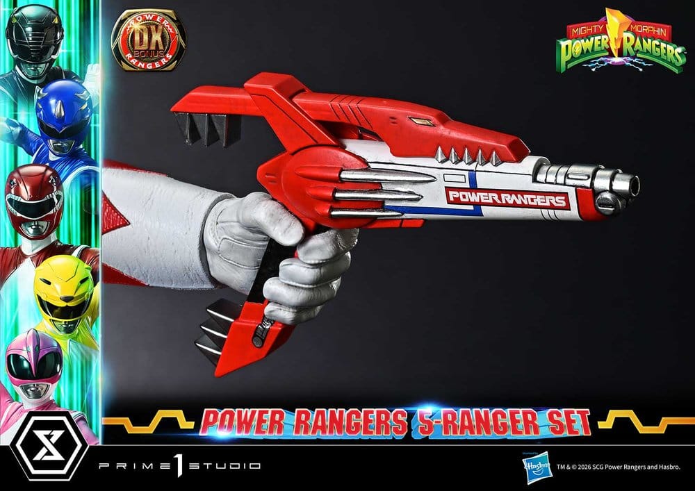 Mighty Morphin Power Rangers Premium Masterline Set de 5 Estatuas 1/4 Deluxe Bonus Version 62 cm