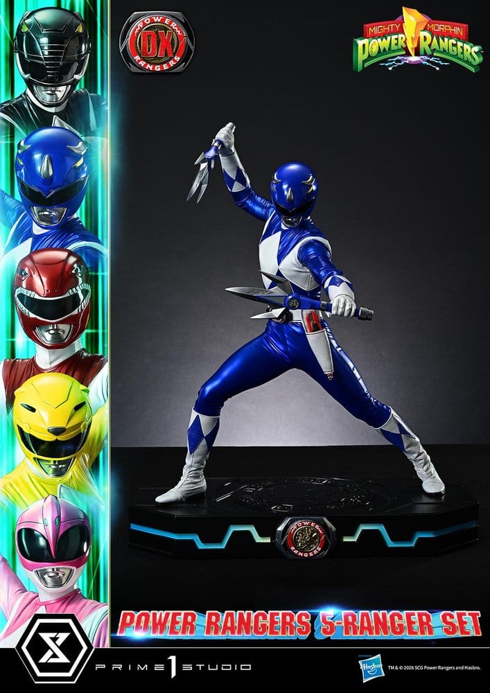 Mighty Morphin Power Rangers Premium Masterline Set de 5 Estatuas 1/4 Deluxe Bonus Version 62 cm