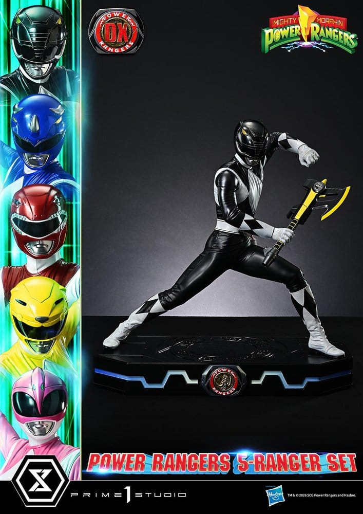Mighty Morphin Power Rangers Premium Masterline Set de 5 Estatuas 1/4 Deluxe Bonus Version 62 cm