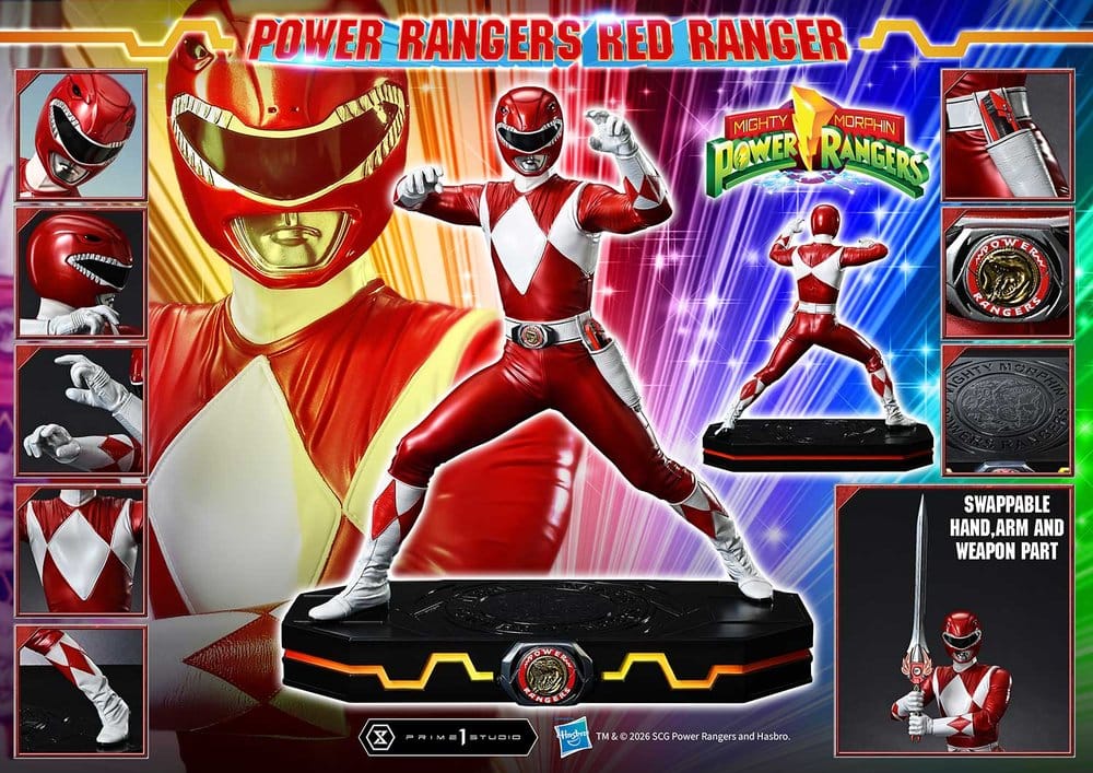 Mighty Morphin Power Rangers Premium Masterline Estatua 1/4 Red Ranger 62 cm