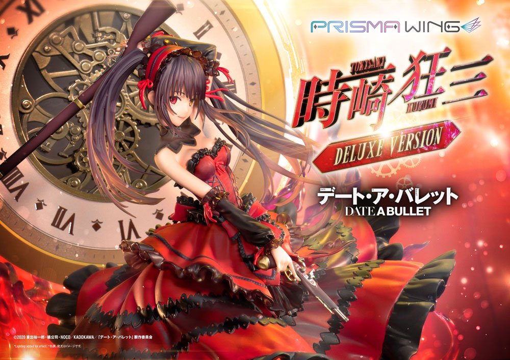 Date A Live Fragment: Date A Bullet Estatua PVC 1/7 Prisma Wing Kurumi Tokisaki Deluxe Version 37 cm