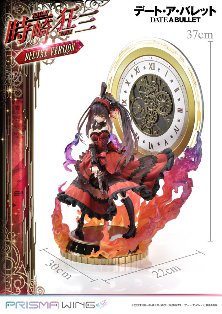 Date A Live Fragment: Date A Bullet Estatua PVC 1/7 Prisma Wing Kurumi Tokisaki Deluxe Version 37 cm