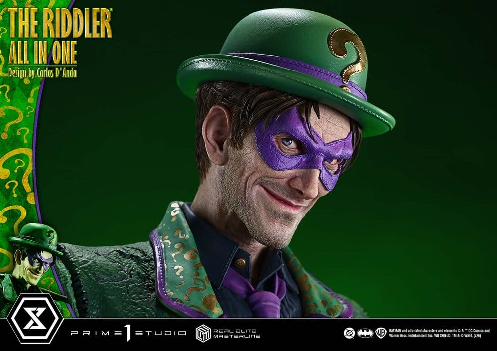 DC Comics Real Elite Masterline Series Estatua 1/3 The Riddler All In One (Design by Carlos D'Anda) 74 cm