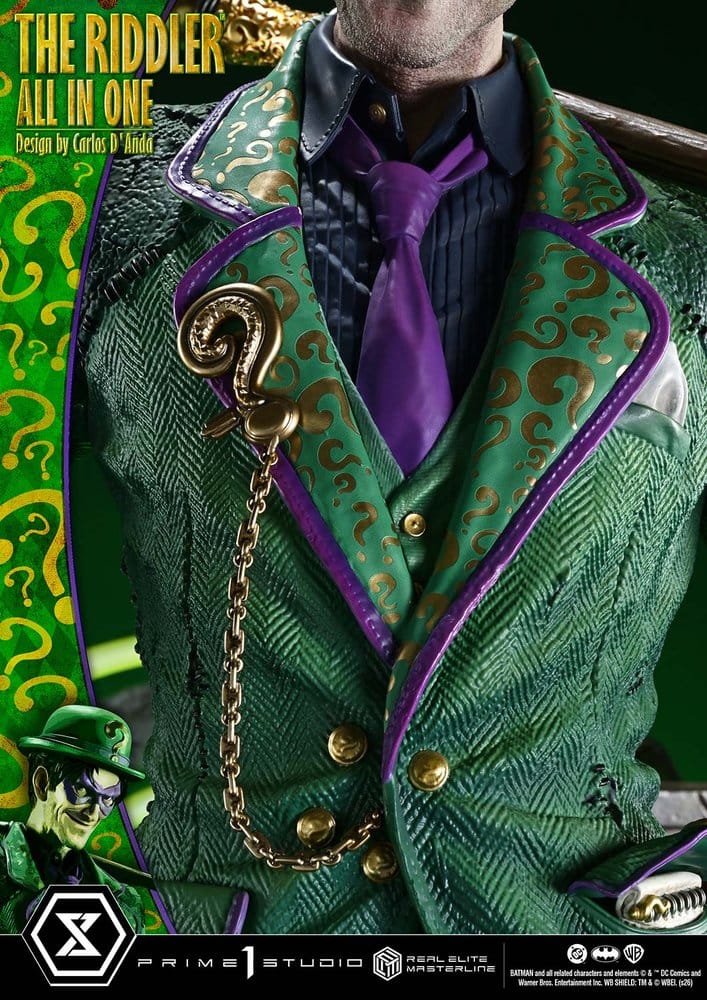 DC Comics Real Elite Masterline Series Estatua 1/3 The Riddler All In One (Design by Carlos D'Anda) 74 cm