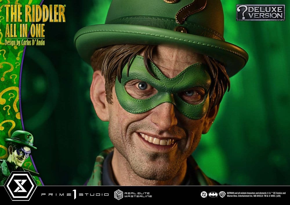 DC Comics Real Elite Masterline Series Estatua 1/3 The Riddler All In One (Design by Carlos D'Anda) Deluxe Version 74 cm