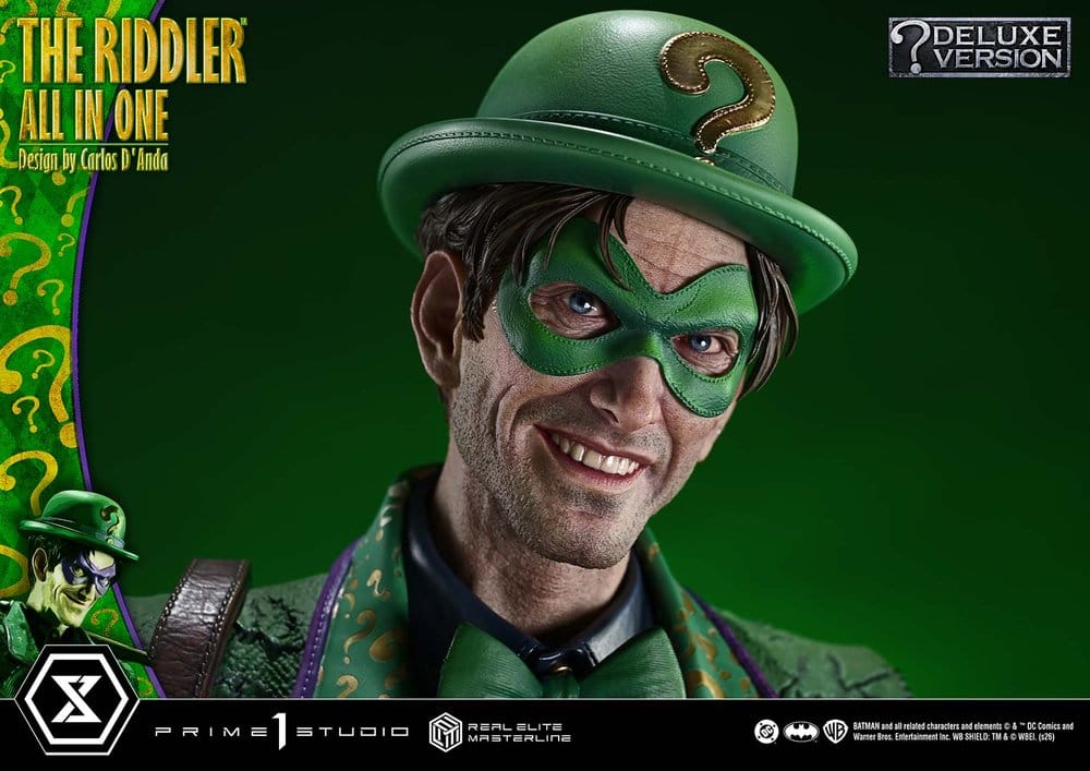 DC Comics Real Elite Masterline Series Estatua 1/3 The Riddler All In One (Design by Carlos D'Anda) Deluxe Version 74 cm