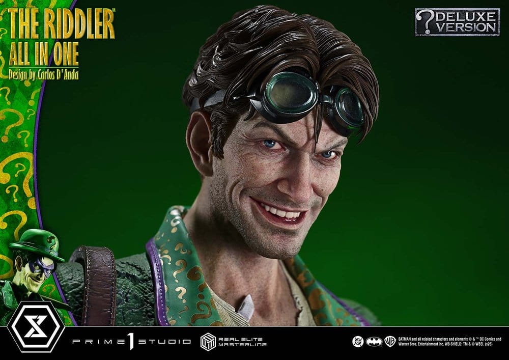 DC Comics Real Elite Masterline Series Estatua 1/3 The Riddler All In One (Design by Carlos D'Anda) Deluxe Version 74 cm