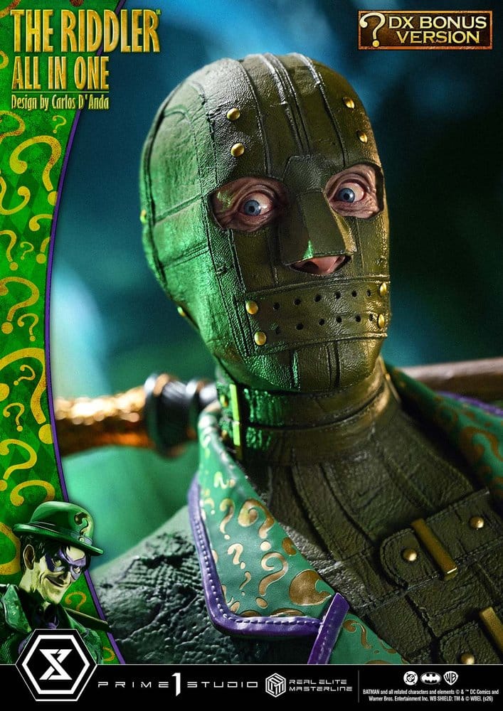 DC Comics Real Elite Masterline Series Estatua 1/3 The Riddler All In One (Design by Carlos D'Anda) DX Bonus Version 74 cm