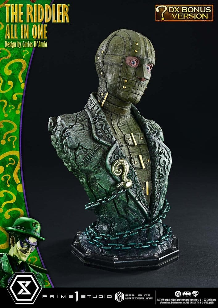 DC Comics Real Elite Masterline Series Estatua 1/3 The Riddler All In One (Design by Carlos D'Anda) DX Bonus Version 74 cm