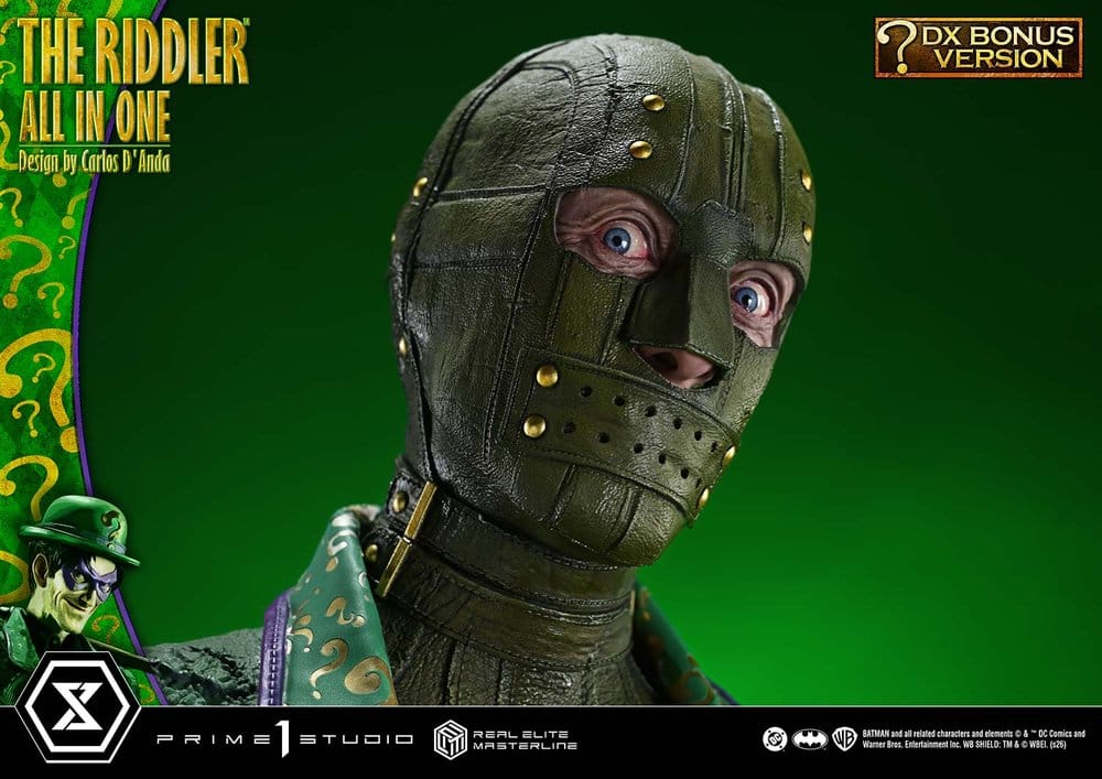 DC Comics Real Elite Masterline Series Estatua 1/3 The Riddler All In One (Design by Carlos D'Anda) DX Bonus Version 74 cm
