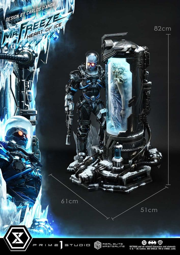 DC Comics Real Elite Masterline Series Estatua 1/3 Batman (Comics) Mr. Freeze Heart of Ice (Design by Carlos D'Anda) Deluxe Version 82 cm