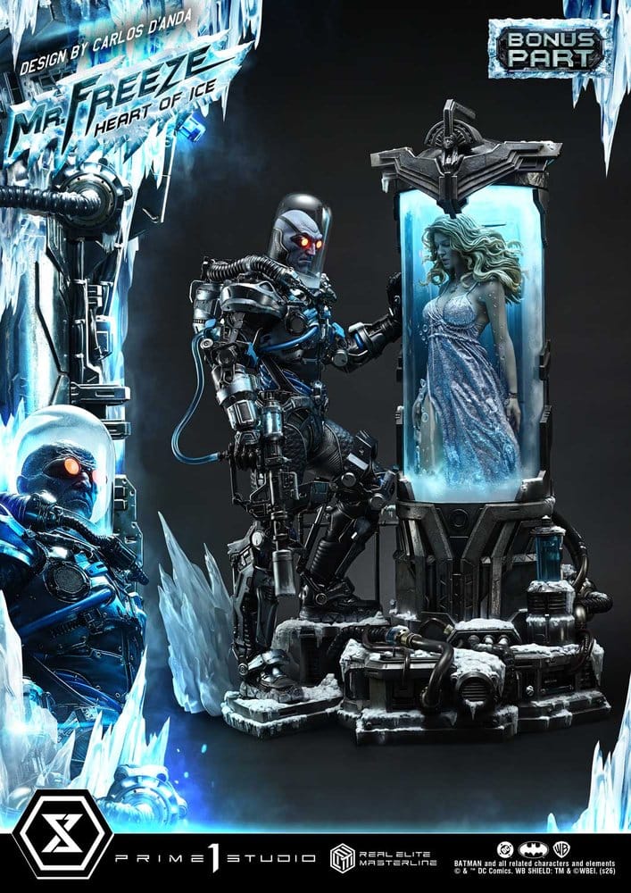 DC Comics Real Elite Masterline Series Estatua 1/3 Batman (Comics) Mr. Freeze Heart of Ice (Design by Carlos D'Anda) Deluxe Bonus Version 82 cm