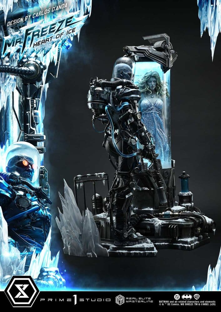 DC Comics Real Elite Masterline Series Estatua 1/3 Batman (Comics) Mr. Freeze Heart of Ice (Design by Carlos D'Anda) Deluxe Bonus Version 82 cm