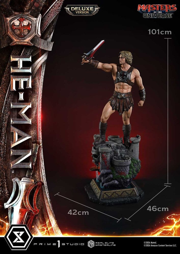 Masters of the Universe (2026 Film) Real Elite Masterline Series Estatua 1/3 He-Man Deluxe Version 117 cm