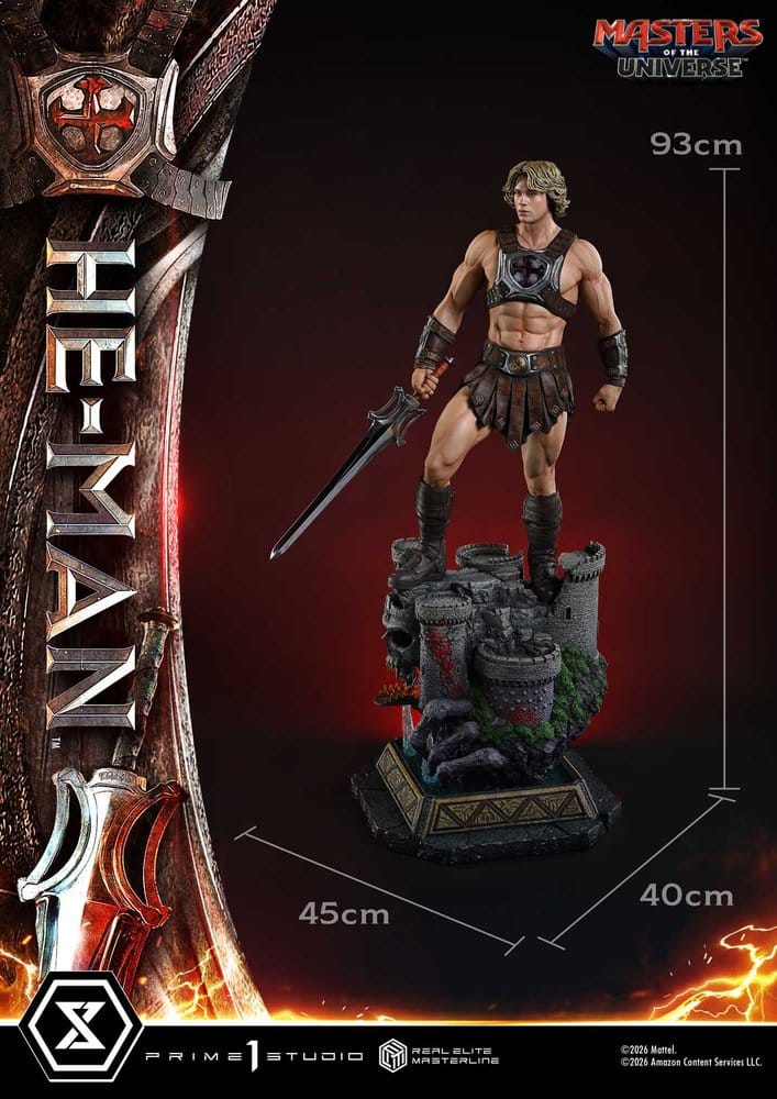 Masters of the Universe (2026 Film) Real Elite Masterline Series Estatua 1/3 He-Man Deluxe Version 117 cm