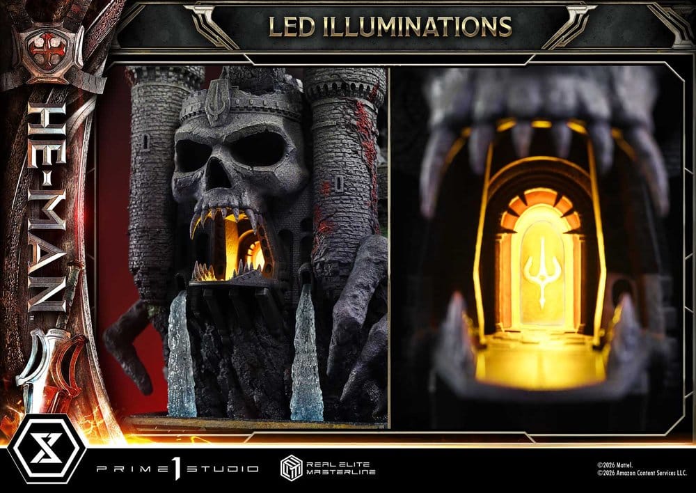 Masters of the Universe (2026 Film) Real Elite Masterline Series Estatua 1/3 He-Man DX Bonus Version 117 cm