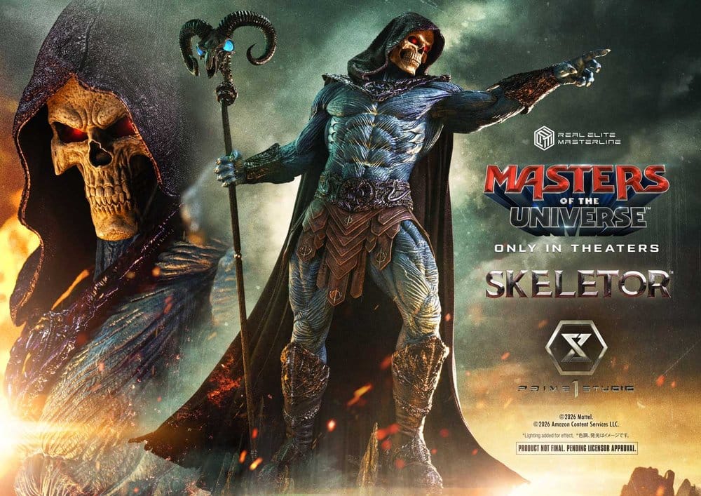 Masters del Universo (2026 Film) Real Elite Masterline Series Estatua 1/3 Skeletor 95 cm