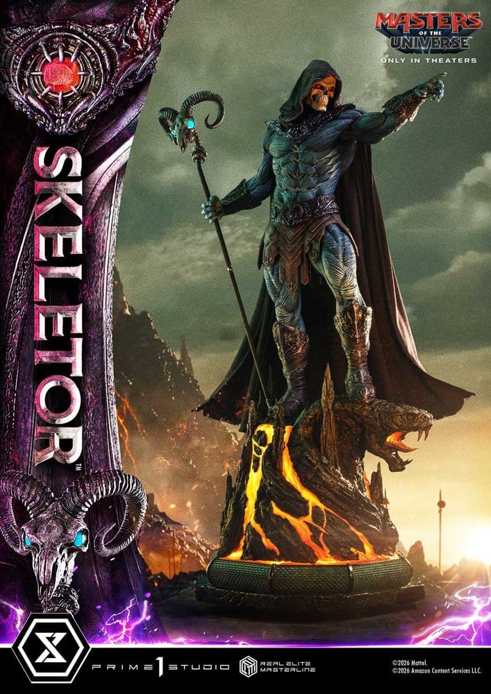 Masters del Universo (2026 Film) Real Elite Masterline Series Estatua 1/3 Skeletor 95 cm