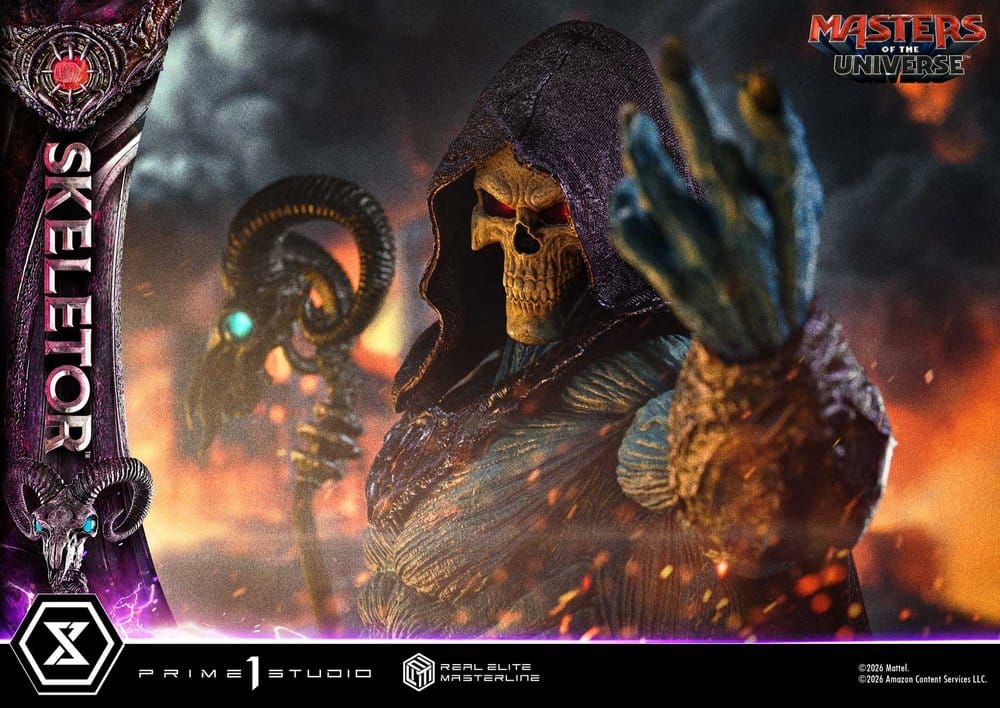 Masters del Universo (2026 Film) Real Elite Masterline Series Estatua 1/3 Skeletor 95 cm