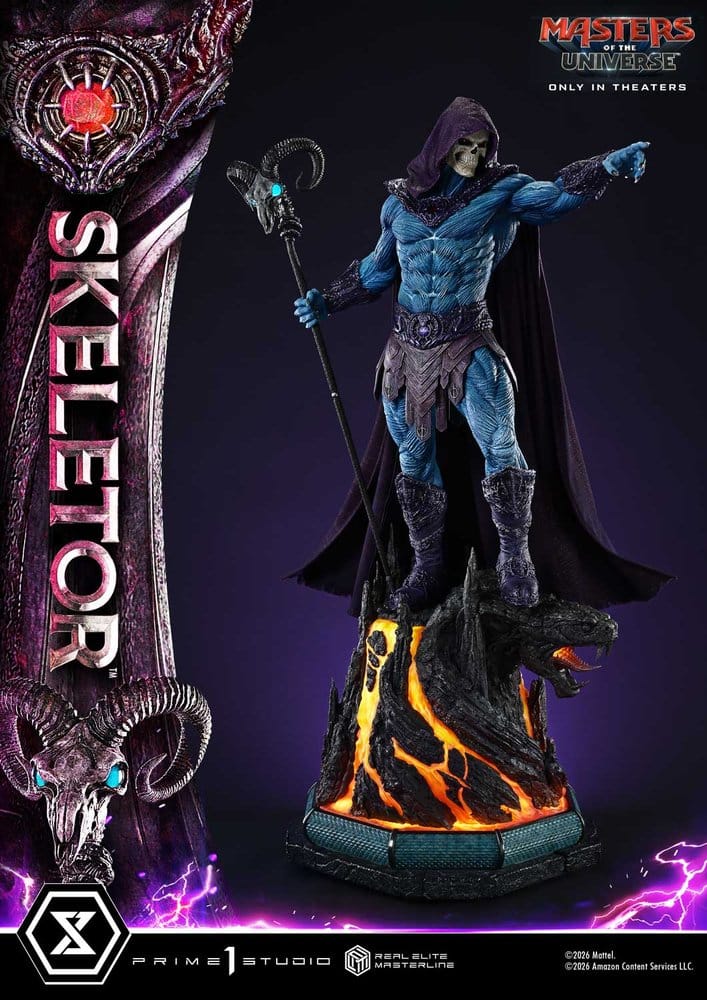 Masters del Universo (2026 Film) Real Elite Masterline Series Estatua 1/3 Skeletor 95 cm