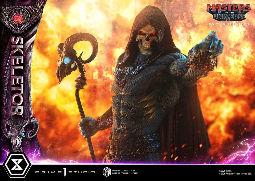 Masters del Universo (2026 Film) Real Elite Masterline Series Estatua 1/3 Skeletor Bonus Version 96 cm