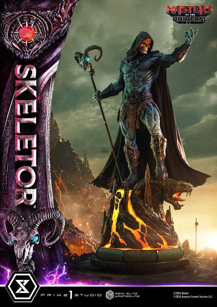 Masters del Universo (2026 Film) Real Elite Masterline Series Estatua 1/3 Skeletor Bonus Version 96 cm