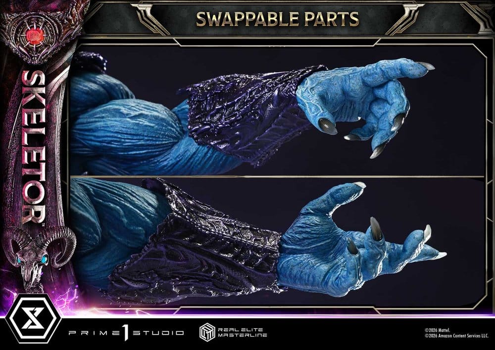 Masters del Universo (2026 Film) Real Elite Masterline Series Estatua 1/3 Skeletor Bonus Version 96 cm