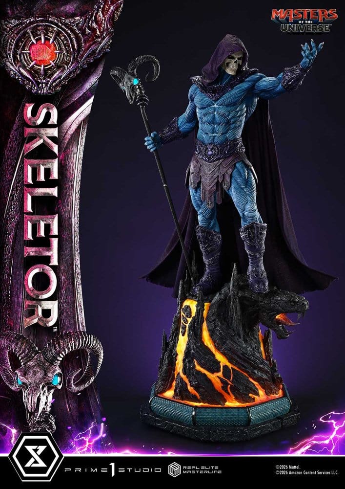 Masters del Universo (2026 Film) Real Elite Masterline Series Estatua 1/3 Skeletor Bonus Version 96 cm