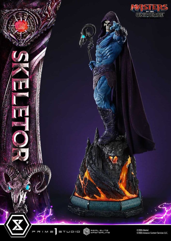 Masters del Universo (2026 Film) Real Elite Masterline Series Estatua 1/3 Skeletor Bonus Version 96 cm