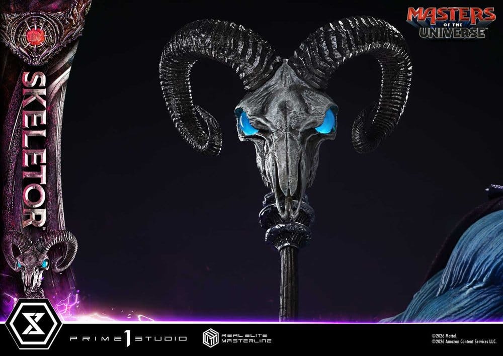 Masters del Universo (2026 Film) Real Elite Masterline Series Estatua 1/3 Skeletor Bonus Version 96 cm