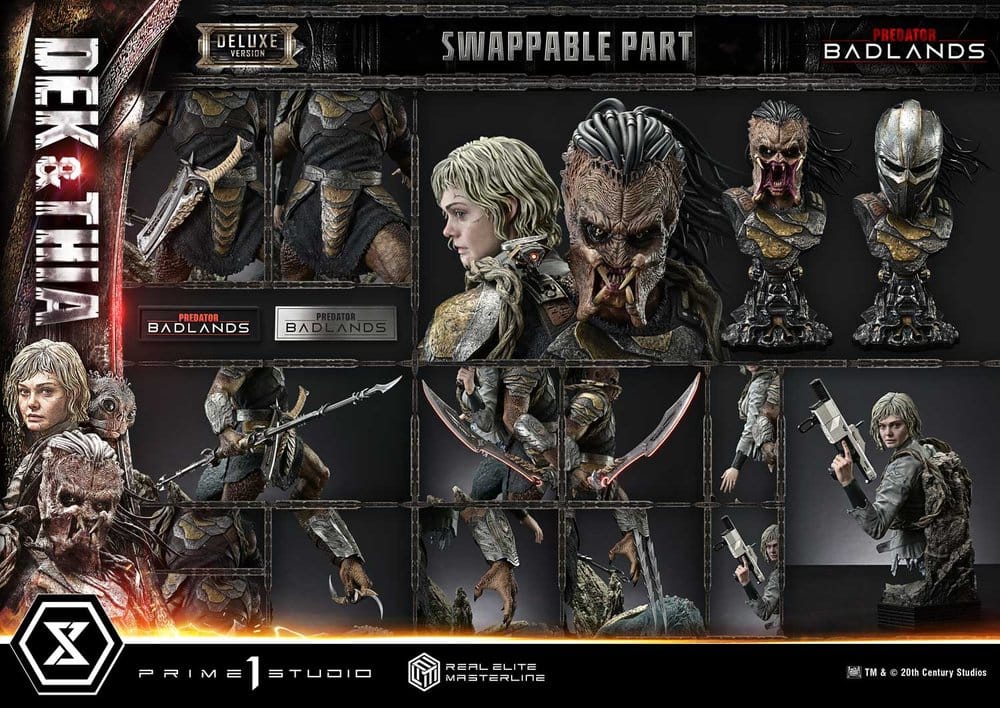 Predator Real Elite Masterline Estatua 1/3 Badlands Dek & Thia Deluxe Version 87 cm