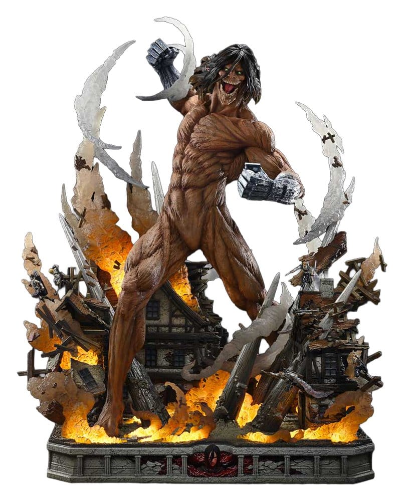 Ataque a los Titanes (TV animation) Ultimate Diorama Masterline Estatua Eren Yeager Attack Titan 81 cm