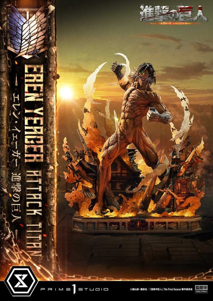 Ataque a los Titanes (TV animation) Ultimate Diorama Masterline Estatua Eren Yeager Attack Titan 81 cm