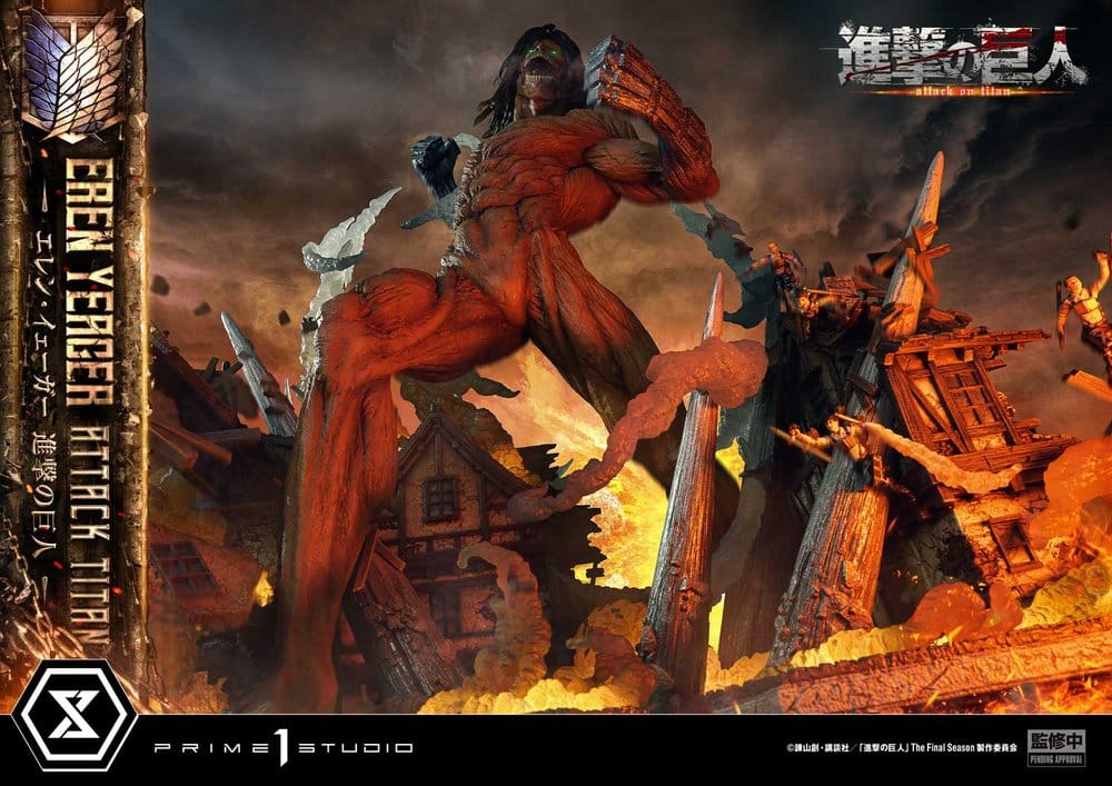 Ataque a los Titanes (TV animation) Ultimate Diorama Masterline Estatua Eren Yeager Attack Titan 81 cm