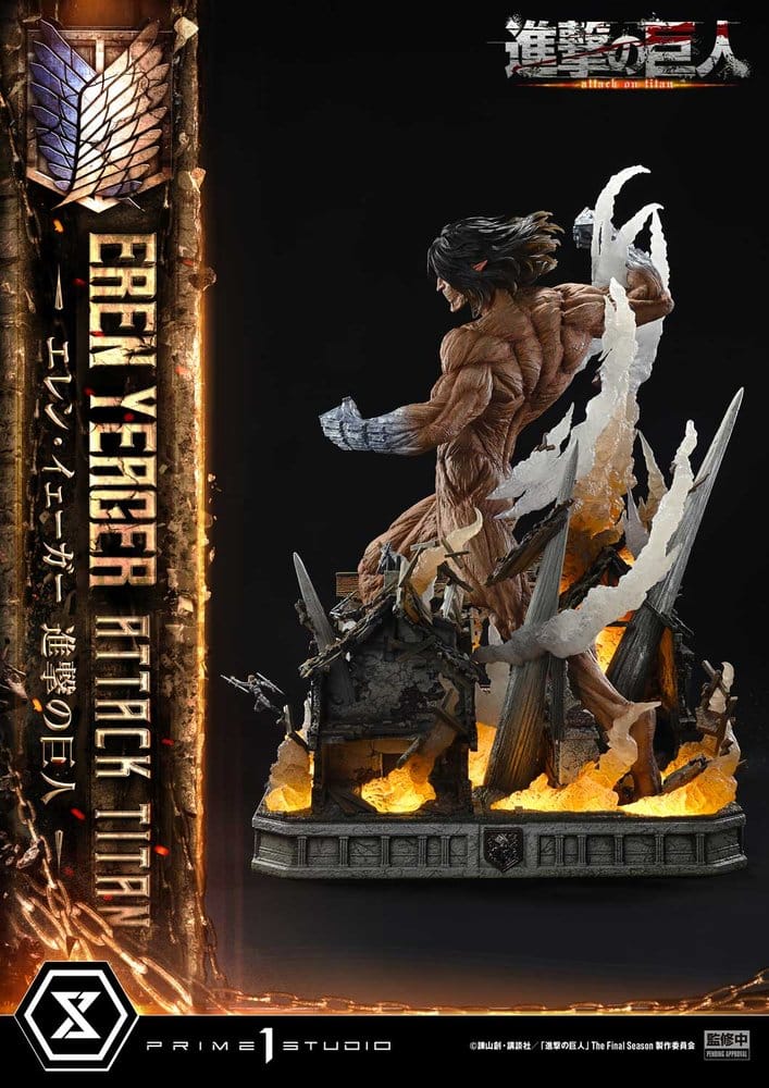 Ataque a los Titanes (TV animation) Ultimate Diorama Masterline Estatua Eren Yeager Attack Titan 81 cm