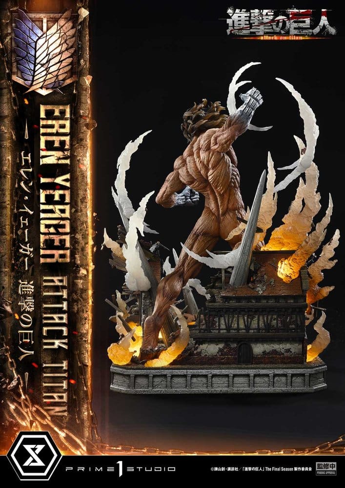 Ataque a los Titanes (TV animation) Ultimate Diorama Masterline Estatua Eren Yeager Attack Titan 81 cm