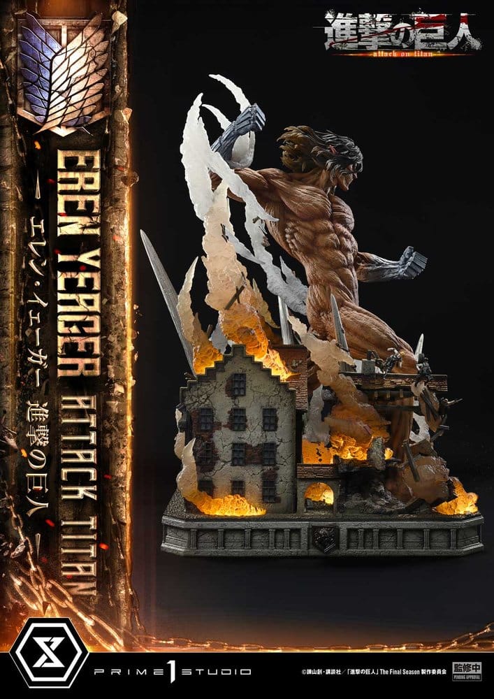 Ataque a los Titanes (TV animation) Ultimate Diorama Masterline Estatua Eren Yeager Attack Titan 81 cm