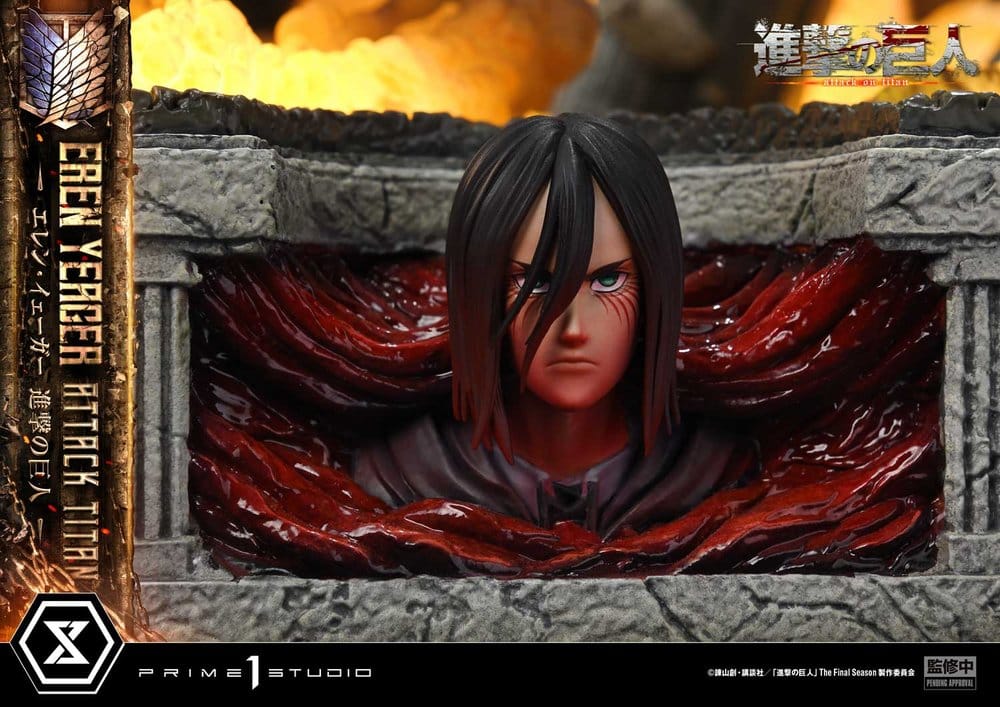 Ataque a los Titanes (TV animation) Ultimate Diorama Masterline Estatua Eren Yeager Attack Titan 81 cm