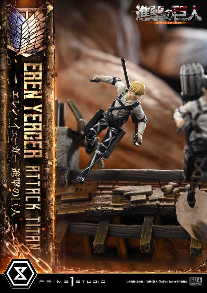 Ataque a los Titanes (TV animation) Ultimate Diorama Masterline Estatua Eren Yeager Attack Titan 81 cm