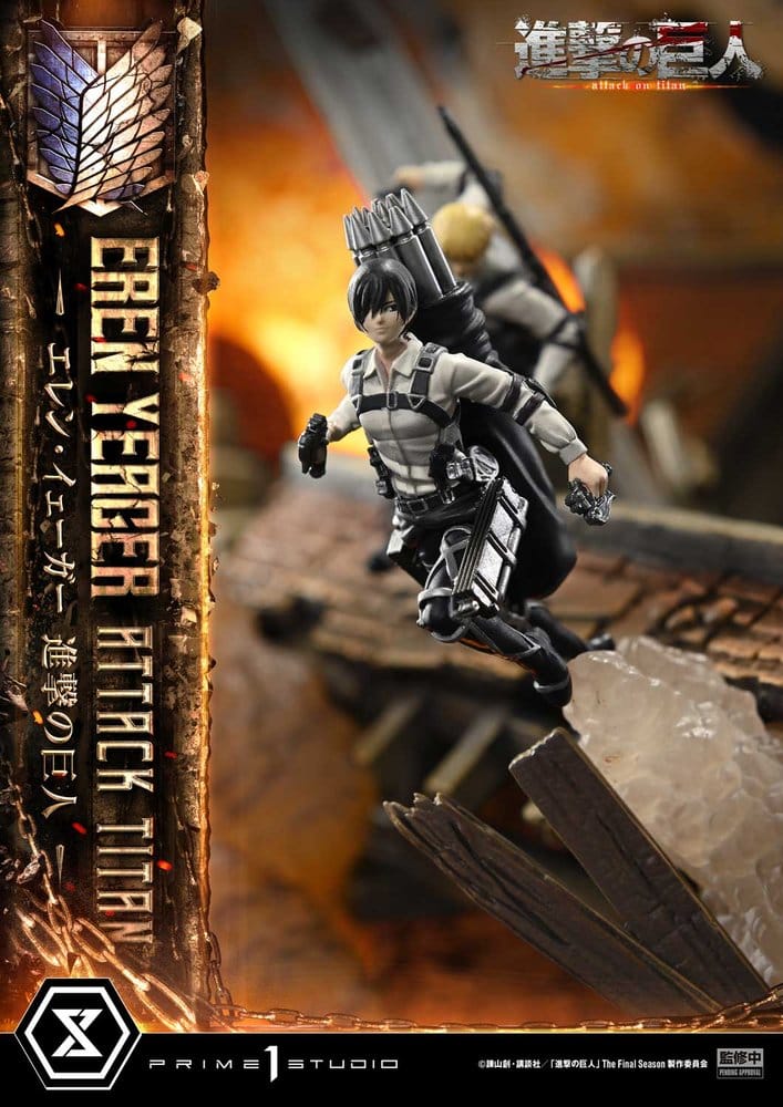 Ataque a los Titanes (TV animation) Ultimate Diorama Masterline Estatua Eren Yeager Attack Titan 81 cm
