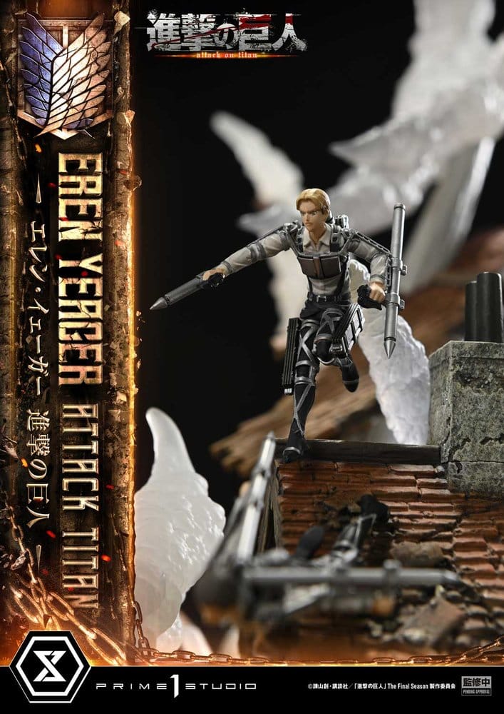 Ataque a los Titanes (TV animation) Ultimate Diorama Masterline Estatua Eren Yeager Attack Titan 81 cm