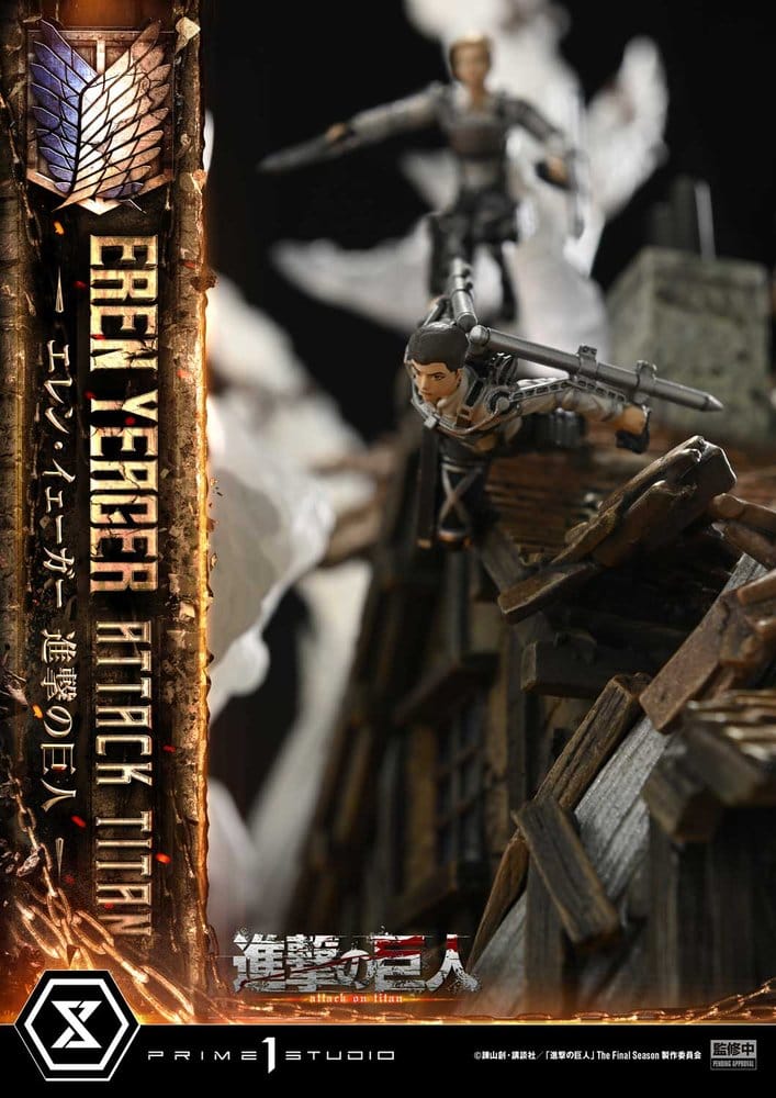 Ataque a los Titanes (TV animation) Ultimate Diorama Masterline Estatua Eren Yeager Attack Titan 81 cm