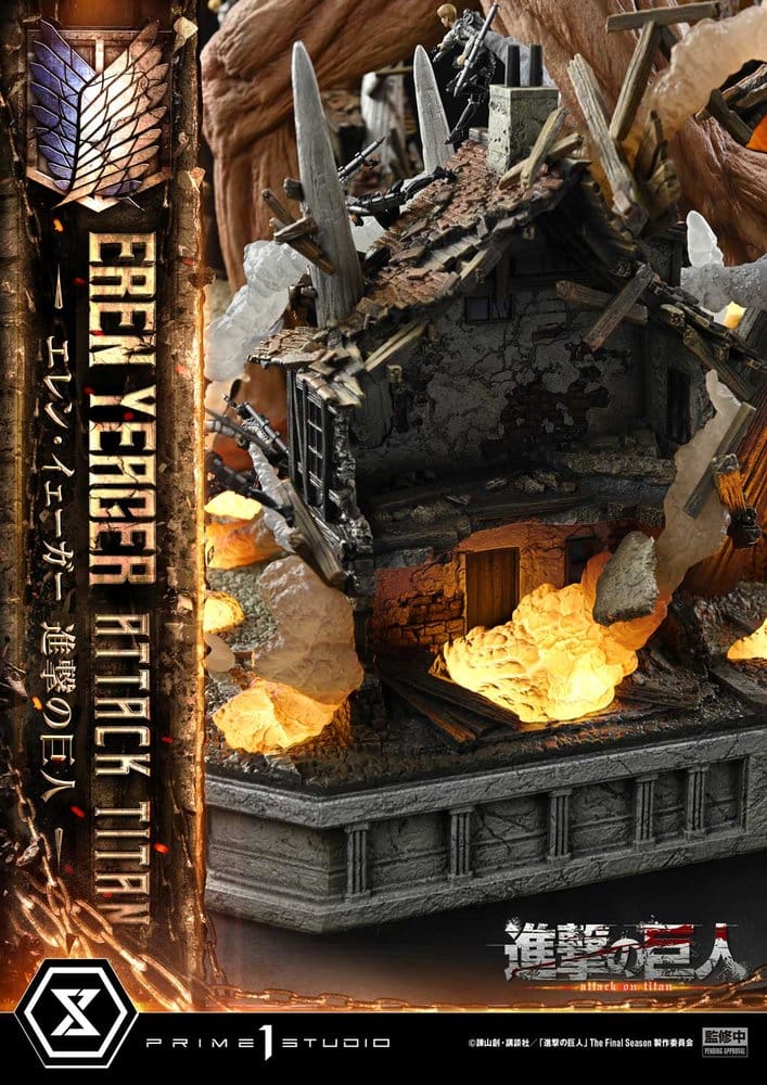 Ataque a los Titanes (TV animation) Ultimate Diorama Masterline Estatua Eren Yeager Attack Titan 81 cm