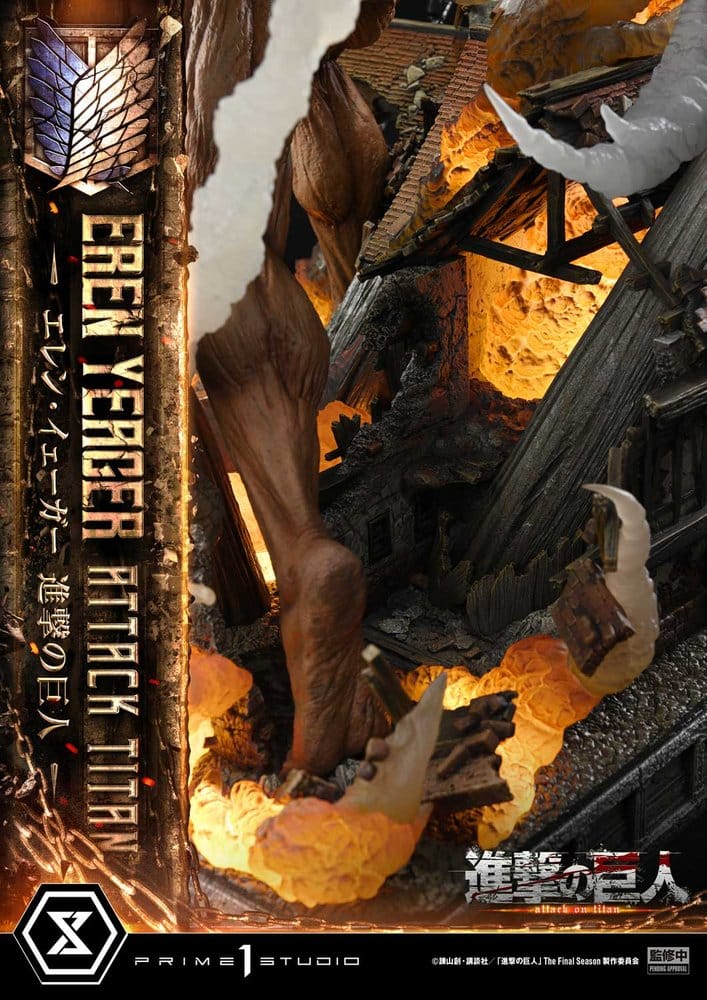 Ataque a los Titanes (TV animation) Ultimate Diorama Masterline Estatua Eren Yeager Attack Titan 81 cm