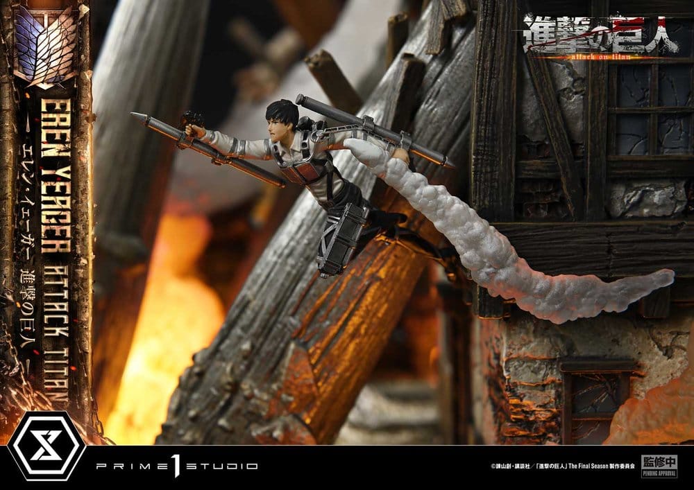 Ataque a los Titanes (TV animation) Ultimate Diorama Masterline Estatua Eren Yeager Attack Titan 81 cm