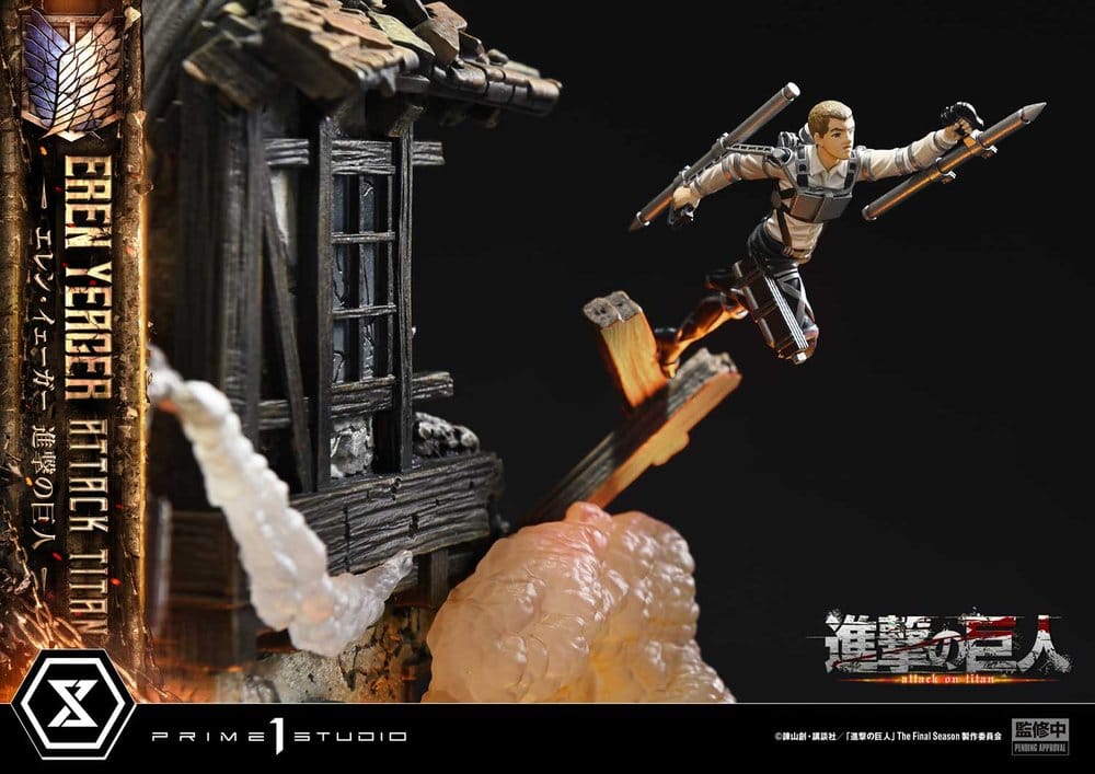 Ataque a los Titanes (TV animation) Ultimate Diorama Masterline Estatua Eren Yeager Attack Titan 81 cm