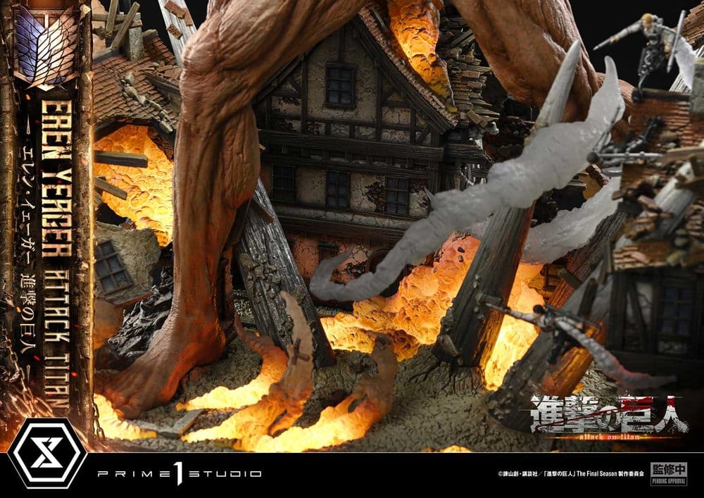 Ataque a los Titanes (TV animation) Ultimate Diorama Masterline Estatua Eren Yeager Attack Titan 81 cm