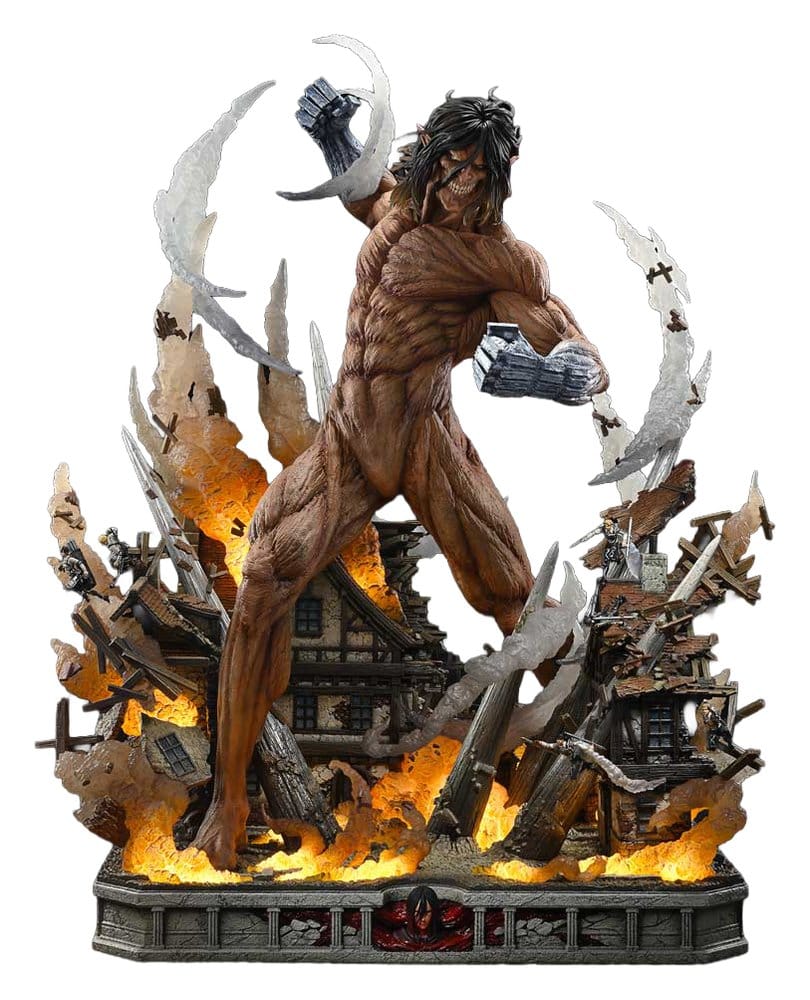 Ataque a los Titanes (TV animation) Ultimate Diorama Masterline Estatua Eren Yeager Attack Titan Bonus Version 81 cm Frikytopia