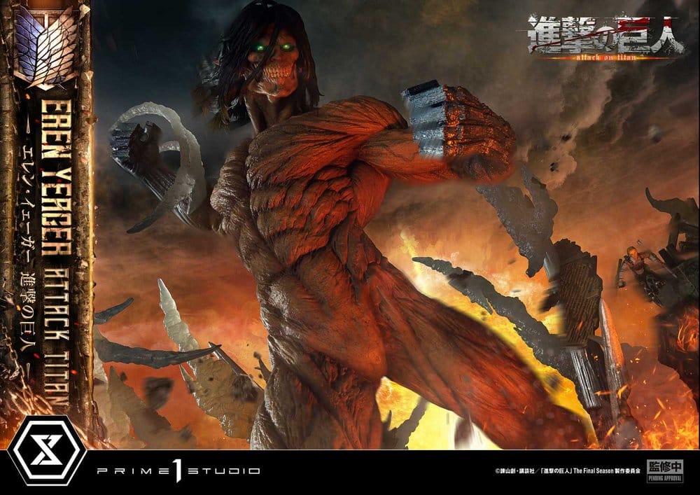 Ataque a los Titanes (TV animation) Ultimate Diorama Masterline Estatua Eren Yeager Attack Titan Bonus Version 81 cm