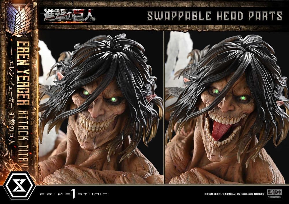 Ataque a los Titanes (TV animation) Ultimate Diorama Masterline Estatua Eren Yeager Attack Titan Bonus Version 81 cm